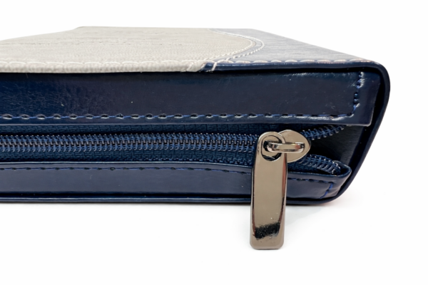 English - Russian Parallel Bible (KJV) Zipper, Blue-grey, Compact - Англо-Русская Параллельная Библия Авторизованная версия KJV- Синодальное издание, сине-серый, замок, компактный формат